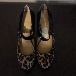 Leopard platform maryjanes